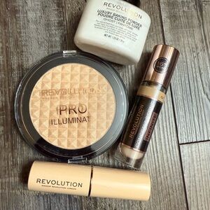 Revolution Makeup Collection - Base, Highlighter, Concealer and Setting Powder